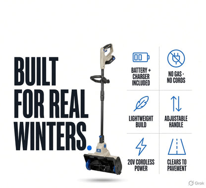 Cordless Electric Snow Shovel with Adjustable Handle, X20-SNOW-5A